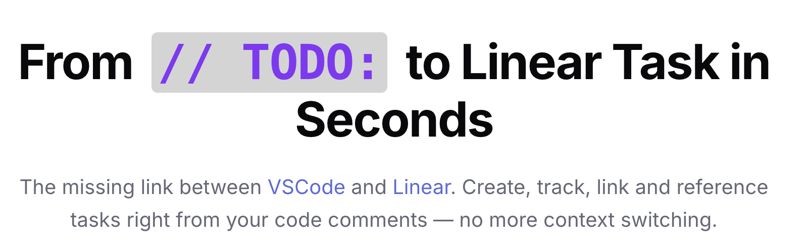 todo comments for Linear